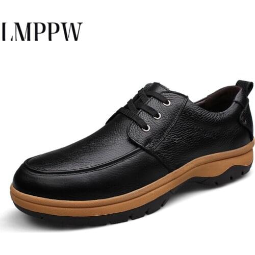 Luxury Brand Men Genuine Leather Formal Business Shoes Male Office Work Flat Shoes Lace-up Man Outdoor Casual Shoes Big Size 53