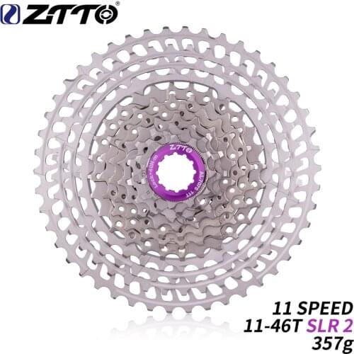 ZTTO 11Speed SLR2 Bicycle Cassette 11-46T 11s 11v k7 11 Speed 46 UltraLight 358g CNC Freewheel MTB Mountain Bike HOT