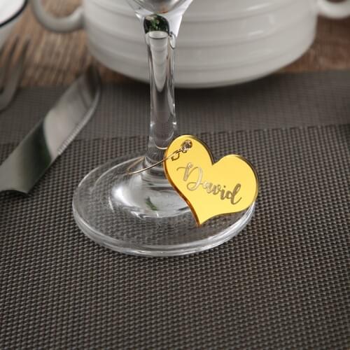 Wine glass label Personalized wine charms wedding guest wine tags birthday party wine tags party wine charm party guest favor