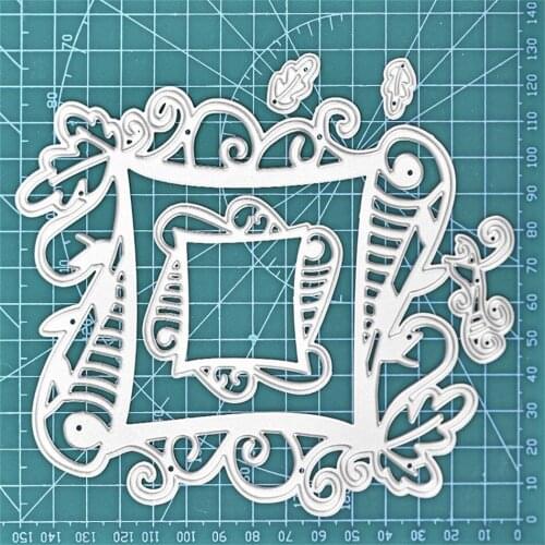 YaMinSanNiO Lace Floral Frame Metal Cutting Dies New 2019 Craft Dies Scrapbooking Album Embossing Stencil Background Decor