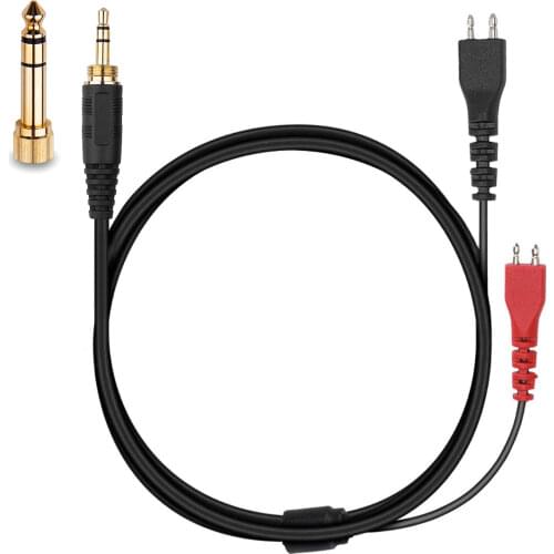 6.35mm/3.5mm to 2*2Pin Replacement Stereo Audio Cable Extension Music Cord for Sennheiser HD25 HD560 HD540 HD480 Headphones