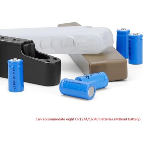 Battery Protector 8 CR123A/16340 Batteries Storage Box Dust-proof Anti-explosion Case EDC Holder