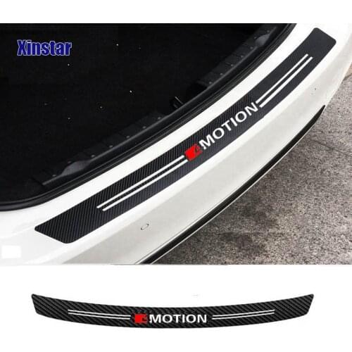 Carbon Fiber Car Rear Bumper Protection Sticker For Volkswagen T-ROC TAYRON Teramont GOLF Touran PASSAT Toureg PHIDEON Multivan