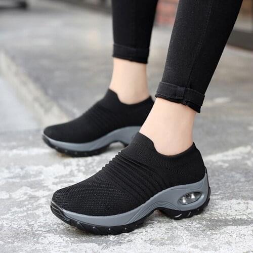 2020 walking sock sneakers women female mesh shoes woman feminino running sport slip in