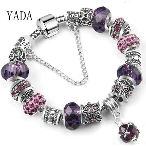 YADA Gifts ( 17-23cm ) Fashion Crystal Charm Bracelets&Bangles For Women Chain Bracelets Femme Jewelry Crystal Bracelet BT200218