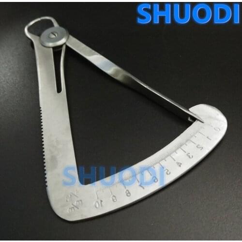 1 piece Dental Crown Gauge Caliper Stainless Steel Dental Lab Laboratory Metal Ruler Product Dental Ruler
