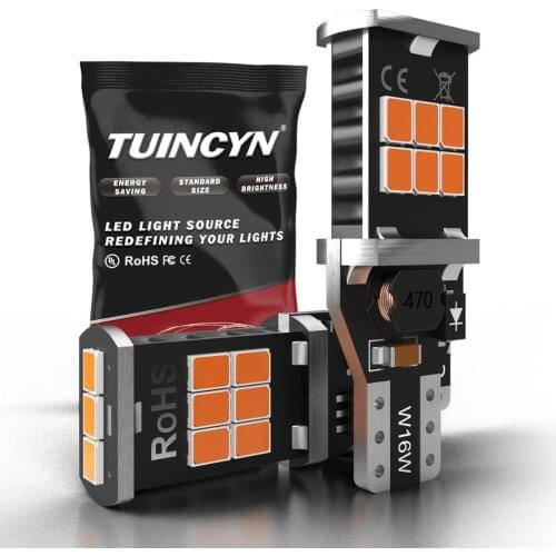 1pcs New T15 W16W WY16W Super Bright LED Car Tail Brake Bulbs Turn Signals Canbus Auto Bcakup Reverse Lamp Daytime Running Light