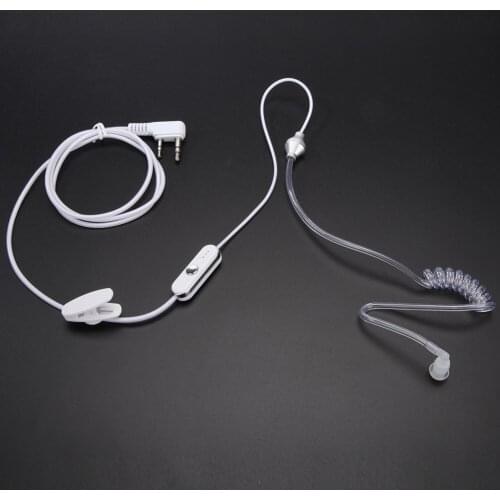2 Pin K Plug Acoustic Tube PTT Mic Earpiece Earphone Monitor Headphone Headset For Kenwood Baofeng Retevis HYT WOUXUN TYT Radios