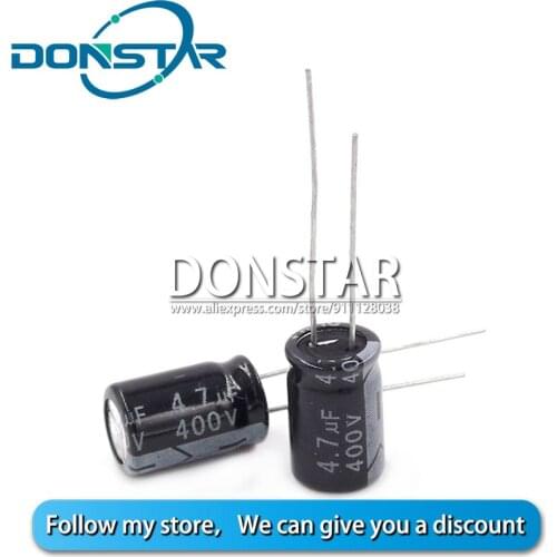 20PCS 4.7UF 400V Aluminium Electrolytic Capacitor 400V 4.7UF 8*12MM 105° Electrolytic Capacitor