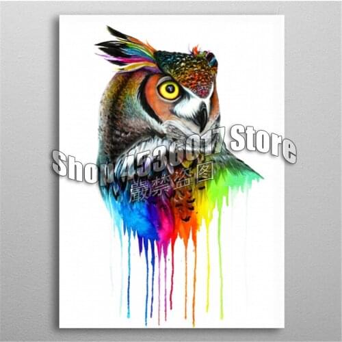 5d Diy Diamond Painting Cross Stitch Rainbow Owl Embroidery Diamond Mosaic Full Rhinestone Gifts Handmade Home Decor Picture