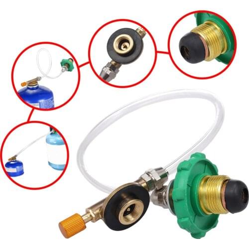 Camping Propane LP Gas Refill Adapter Flat Cylinder Tank Coupler safety inflation Valve Tool