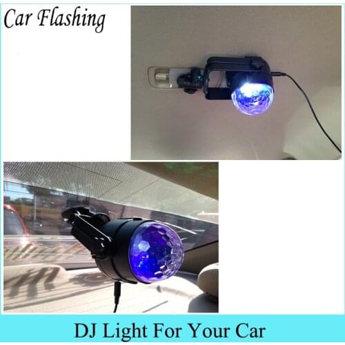 Car Flashing 1Pcs RGB Music rhythm activated DJ disco stage effects Bracket line usb 12V mini LED decoration light automobile
