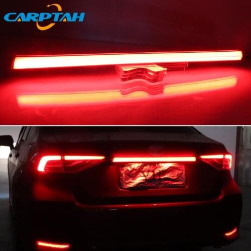 Carptah For Toyota Corolla 2019 2020 LED Rear Fog Lamp Car LED Tail Light Brake Light Turn Signal Indicator Reflector