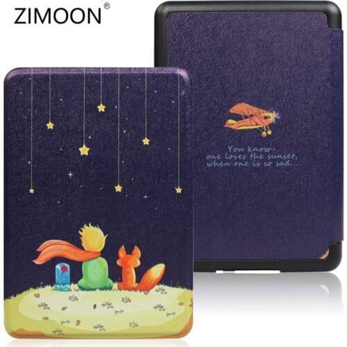 For Amazon Kindle Paperwhite 4 Smart Case PU Leather Print Cover for Kindle Paperwhite 10th PQ94WIF 2018 Protective Shell