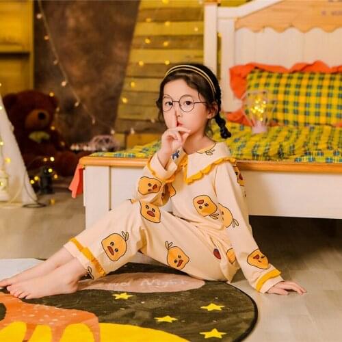 Kids night gown Christmas Pajamas Girls Night Suit Children Cartoon Sleepwear Pyjamas kids Cotton Nightwear Clothes Sets new