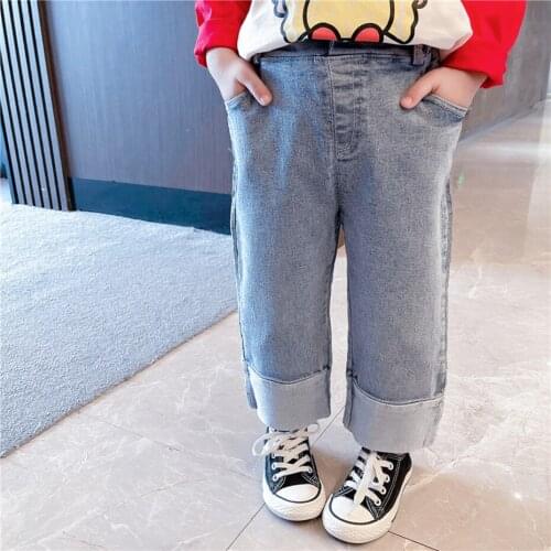 Jeans For Girl Solid Color Girl Jeans Casual Style Jeans For Children Spring Autumn Childrens Jeans Clothes