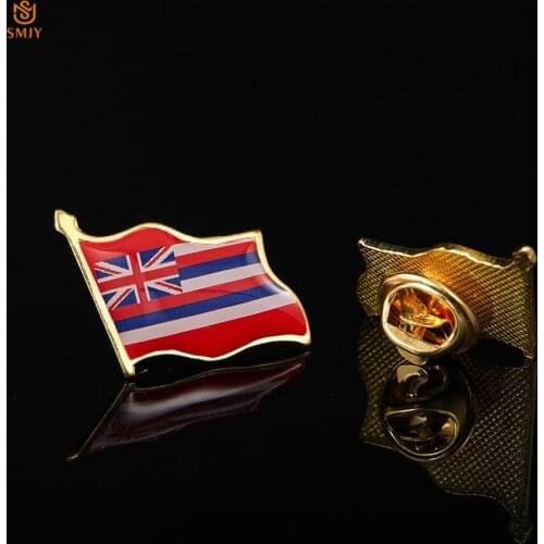 USA Patriotism Enamel Brooch Hawaii Fashion Lapel Cothing Shirt Decoration Badge Pin Jewelry Gift For Friends