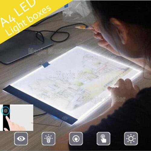 Dimmable LED Graphic Tablet Writing Diamond Painting Tool Light Box Pads Digital Drawing A4 Copy Tablet Daimond embroidery