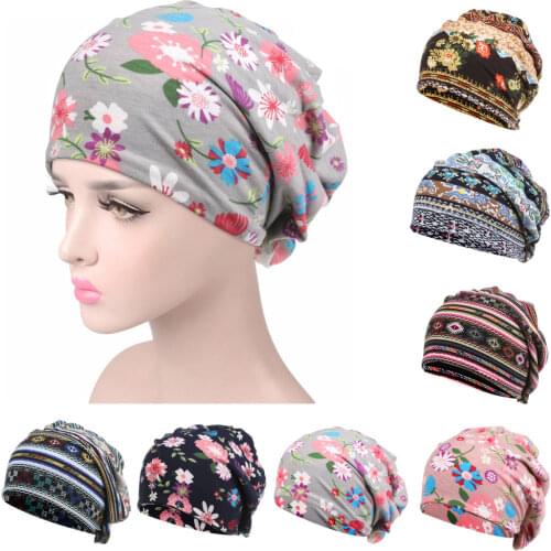 Cotton Womens Baggy Slouchy Beanie Hat Sport Casual Headwear Hair Loss Headscarf Cancer Chemo Caps