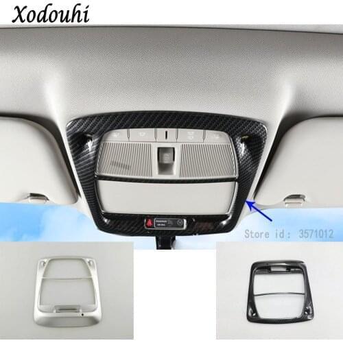 For Renault Kadjar 2016 2017 2018 2019 Car ABS Chrome Front Head Read Reading Switch Light Lamp Frame Roof Trim Part Button 1pcs