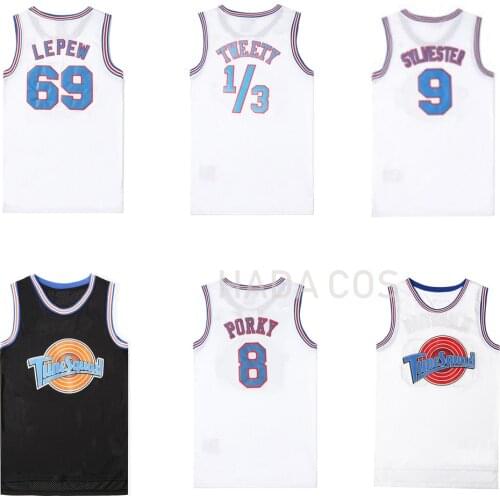 Costume Space Jam James Jerseys LOLA Murray TWEETY Bugs TAZ Movie Tune Squad Bunny Basketball Jersey Sports Air Slam Dunk Shirt