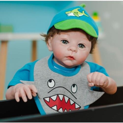 Reborn Baby Doll 22 Inches Harlow newborn Doll bebe reborn boy dolls for kids playmate bonecas gift