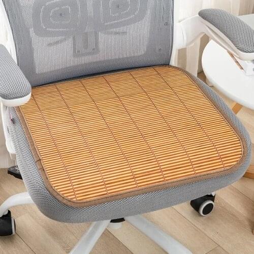 Chinese Style Square Bamboo Chair Cushion Summer Bamboo Seat Cushion For Home Office Student Breathable Sofa Computer Chair Pads