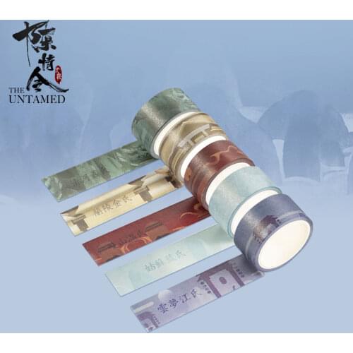 Anime Grandmaster of Demonic Cultivation Wangji MDZS Masking Adhesive Tape Hand Tear Paper Packaging Sticker Stationery Gifts