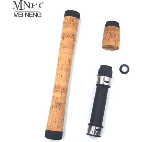 MNFT 2Set Plastic Reel Seat Rear Grip + Repair Composite Cork Handle Fishing Rod Kit Repair DIY Tackle