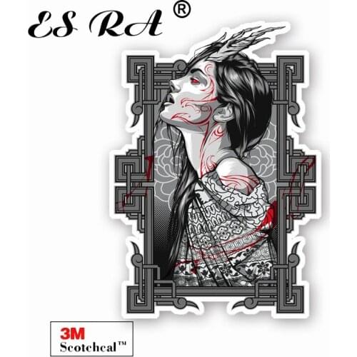 Stickers Vintage Samurai Female Pegatinas Waterproof PVC Matt for Laptop Bicycle Pitcher Window Motor Helmet Wall Decorate