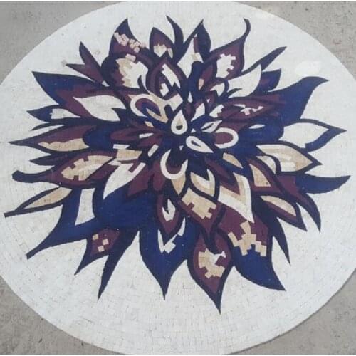 Special Design Round Shape Handmade Marble Stone Mosaic Mural Italian Art Ceiling Garden Floor Luxury Home Decoration