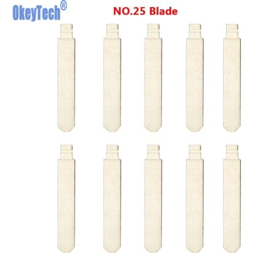 OkeyTech 10PCS/LOT Metal Blank Uncut Flip KD Remote Key Blade Type #25 for All New Honda Accord Fit Odyssey