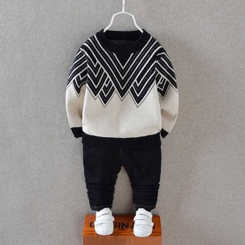 2020 Fall New Arrival Boys Casual Sweater Childrens Knitted Garment Baby Boys Multicolored Diamond-Shaped Pattern Knitwear X270