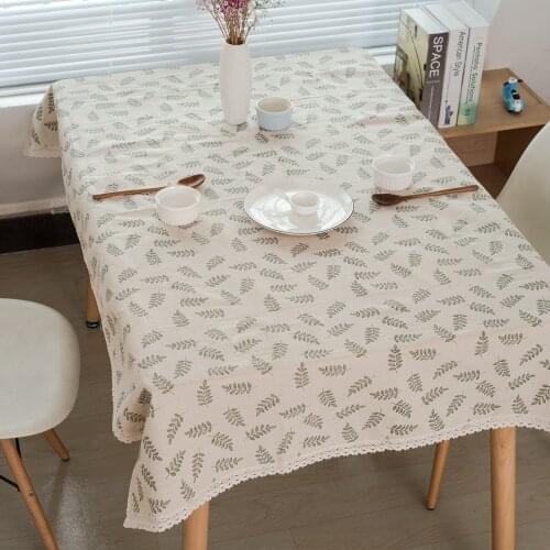 Pastoral Arrow Pattern Decorative Table Cloth Cotton Linen Tablecloth Dining Table Cover For Kitchen Home Decor