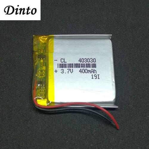 Dinto 403030 Rechargeable 3.7V 400mAh Li-Polymer Battery Li-ion Lithium Batteries Lipo Cells for MP3 MP4 GPS Detector Watch