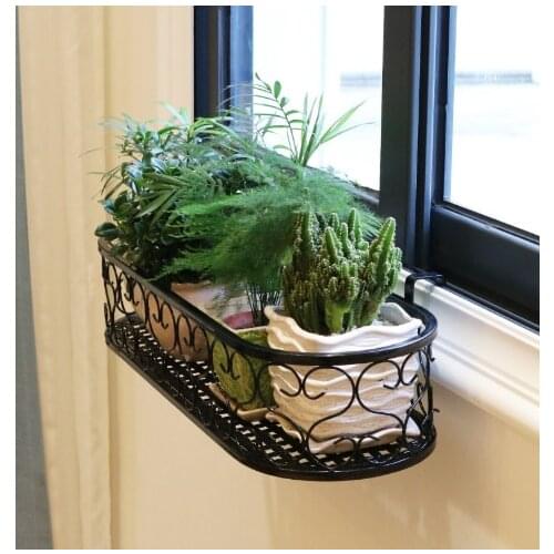 Hanging Rack Organizer Flower Pot Storage Basket Rack Closet Holders Balcony Rail Planter Shelf Fence Railing Flower Pots Holder