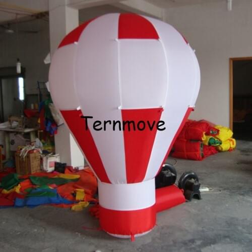 Rainbow air balloon replica advertising rooftop standing hot air balloon model giant inflatable hot air roof balloon