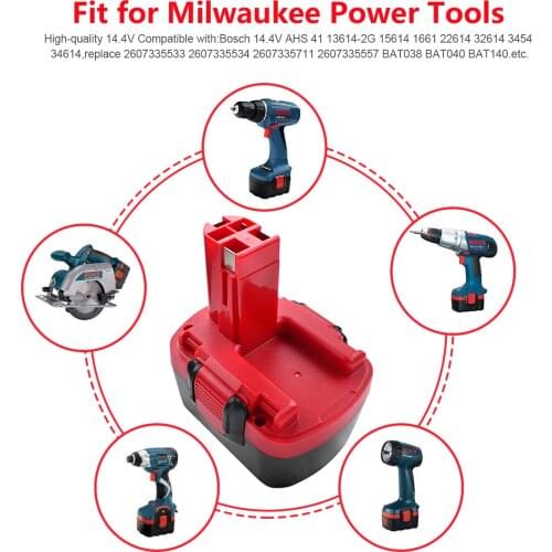 14.4V 3.5Ah Ni-MH BAT038 Battery Replacement for Bosch BAT040 BAT041 BAT140 BAT159 13614 2607335275 2607335533 Ni-MH Battery Z50