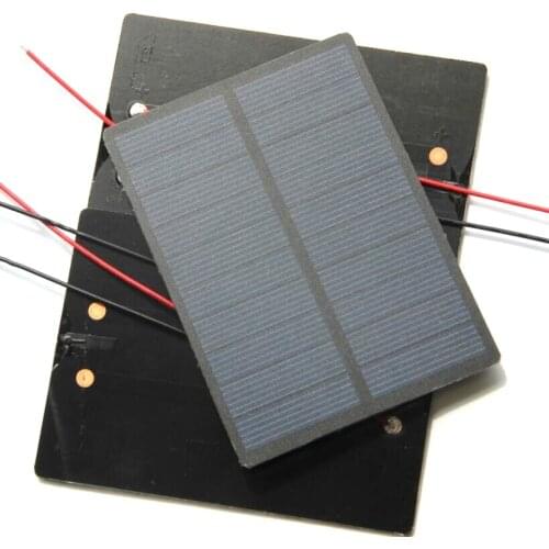 BUHESHUI 1.3W 5V Solar Cell+15CM Cable Solar Module Polycrystalline PET Solar Panel DIY Solar Charger 110*80*3MM Free Shipping