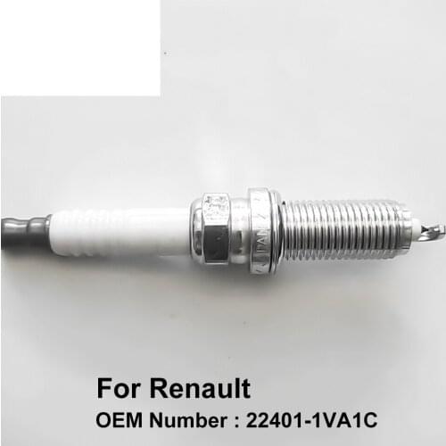 COWTOTAL Double Iridium Spark Plug 22401-1VA1C for Renault Koleos