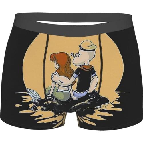 Men Women Popeye the Sailor Comic books Underpants Homme Panties Male Underwear Print Shorts Boxer Briefs