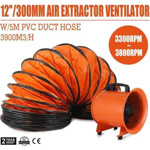 A Utility Blower 12 Inch 0.7HP 2295 CFM 3300 RPM Portable Ventilator High Velocity Utility Blower Fan New Style Stand Ventilator