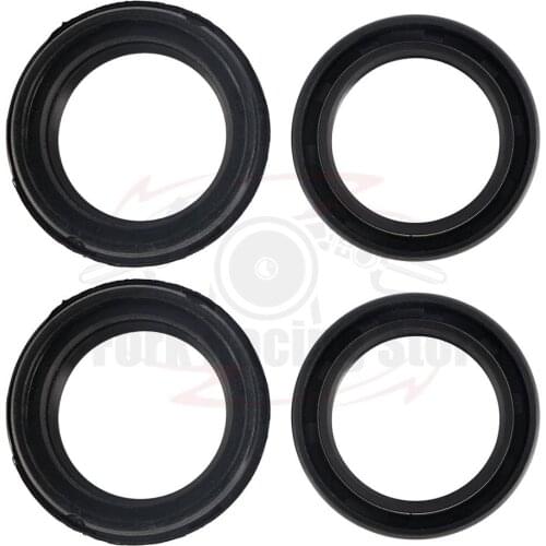 Fork Oil Sealsx2 & Dust Sealsx2 4PCS SET For Yamaha XV250 Virago 1989-2007 90 91 92 93 94 95 96 97 98 99 2000 01 02 03 04 05 06