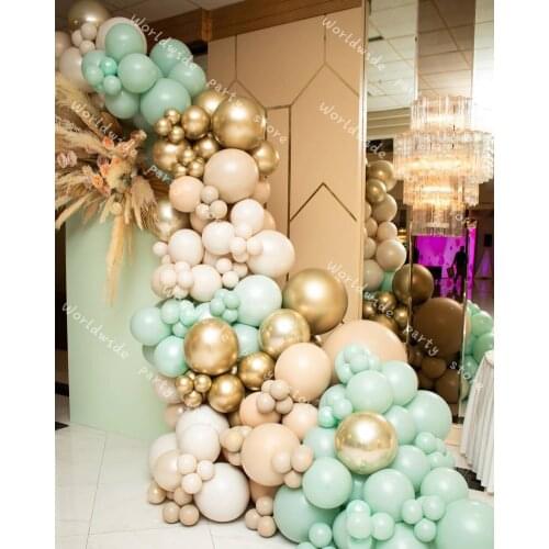 DIY Balloons Garland Arch Kit Macaron Green Complexion Latex Wedding Birthday Party Background Decoration Baby Shower Global