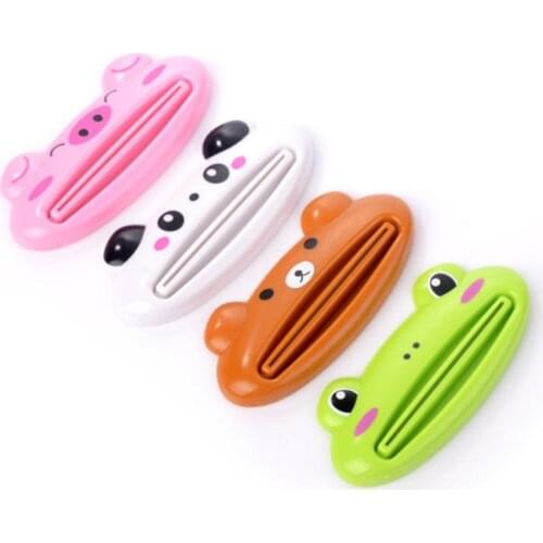 Cute Animal Plastic Toothpaste Squeezer Household Merchandises Tooth Paste Squeezer Facial Cleanser Press Rolling Holder
