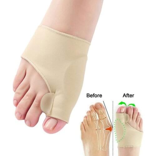 1Pair Toe Separator Hallux Valgus Bunion Corrector Orthotics Feet Bone Thumb Adjuster Correction Pedicure Sock Straightener