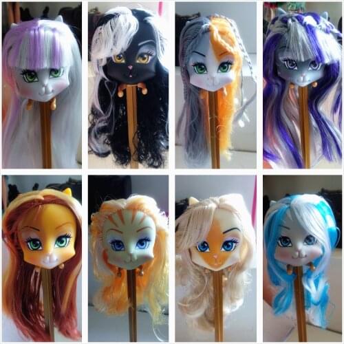 1 Piece Can Choose RARE Collection Original LANARD Kitties Heads Cat Heads For 1/6 Doll Body Cute Kitty Doll Heads For DIY Toy