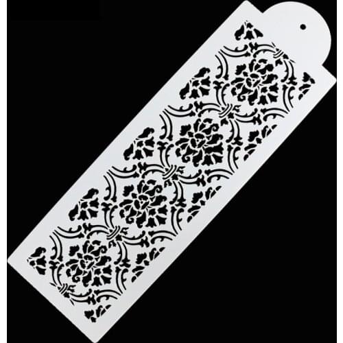 10*32cm New Arrival DIY Flower Cake Stencil Cupcake Decorating Template Mold Baking Accessories cake tools