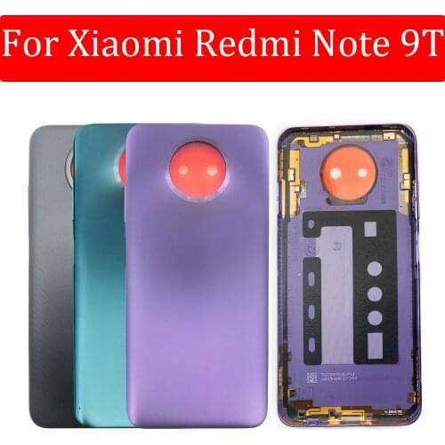 10Pcs/Lot,Back Battery Door Rear Housing Cover Case With Side Button With LOGO For Xiaomi Redmi Note 9T