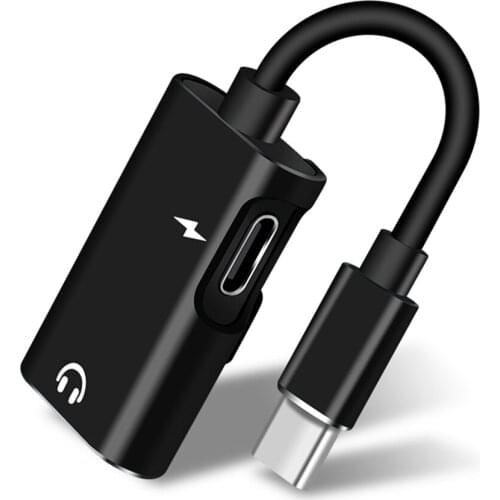 2 in 1 Type C To 3.5mm Jack Type-C Audio Splitter Headphone Cable Earphone Aux 3.5mm Charger Adapter Usb-C For Xiaomi Huawei
